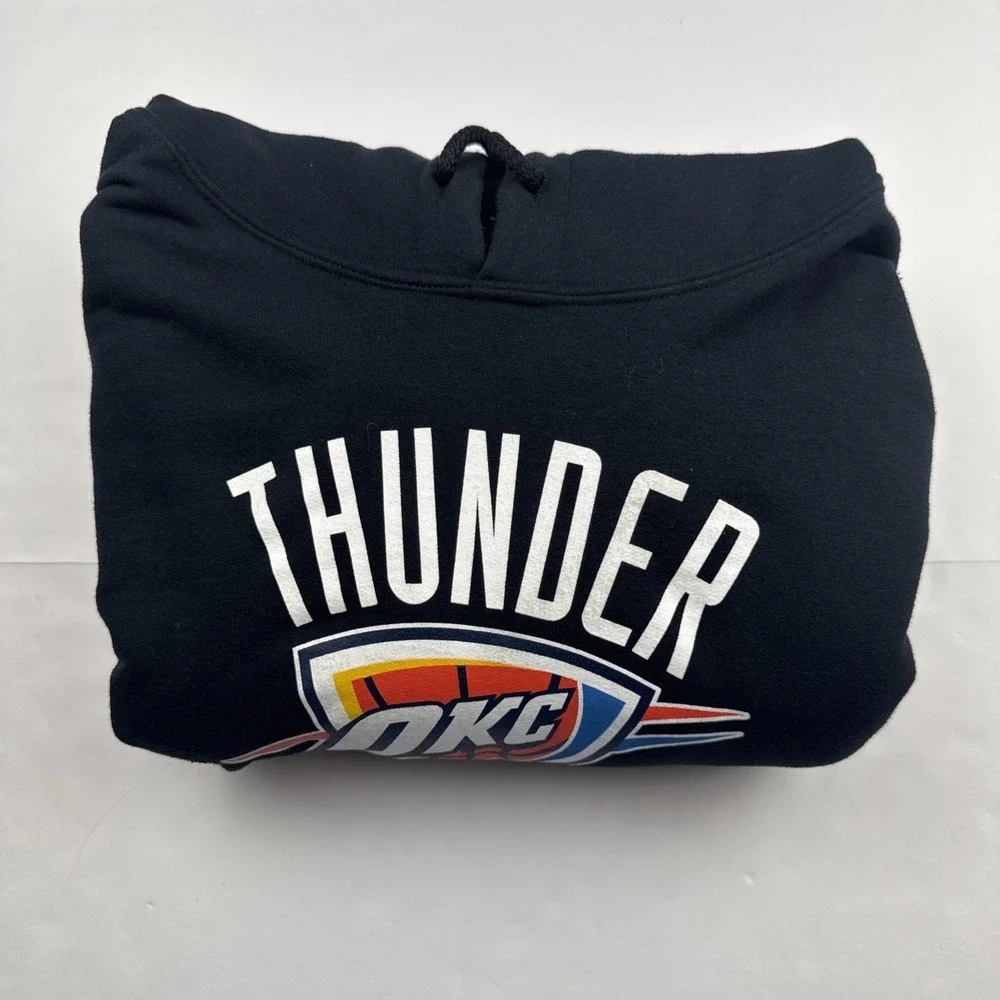 Adidas Mens Oklahoma City Thunder Hoodie XL Cotton Blend NBA Basketball Sports